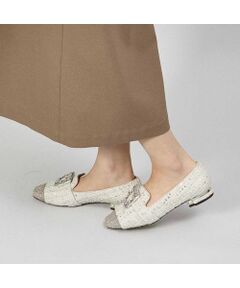 MODE ET JACOMO / モードエジャコモ フラットシューズ | ビジューバックル付きオペラシューズ