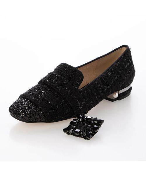 MODE ET JACOMO / モードエジャコモ フラットシューズ | ビジューバックル付きオペラシューズ | 詳細12