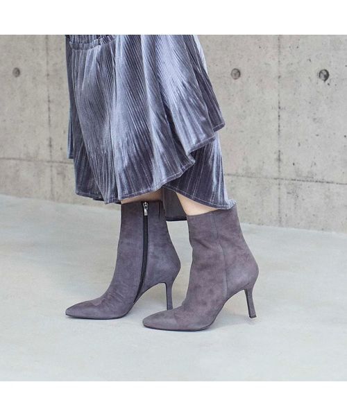 MODE ET JACOMO / モードエジャコモ ブーツ（ショート丈） | ポインテッドトゥショートブーツ（グレースエード）
