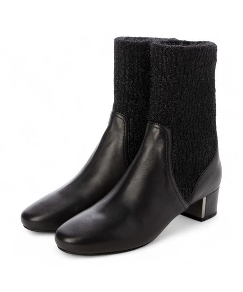 MODE ET JACOMO / モードエジャコモ ブーツ（ショート丈） | リブニットソックスショートブーツ | 詳細1