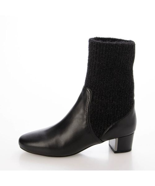 MODE ET JACOMO / モードエジャコモ ブーツ（ショート丈） | リブニットソックスショートブーツ | 詳細2