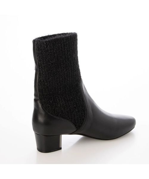 MODE ET JACOMO / モードエジャコモ ブーツ（ショート丈） | リブニットソックスショートブーツ | 詳細3