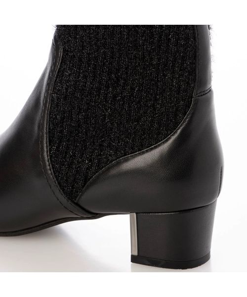 MODE ET JACOMO / モードエジャコモ ブーツ（ショート丈） | リブニットソックスショートブーツ | 詳細6