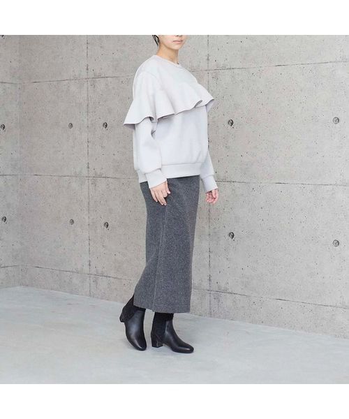 MODE ET JACOMO / モードエジャコモ ブーツ（ショート丈） | リブニットソックスショートブーツ | 詳細7