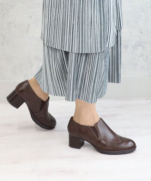 MODE KAORI / モードカオリ パンプス | 【本革】 ウィングチップサイドゴアブーティ 21514 | 詳細7