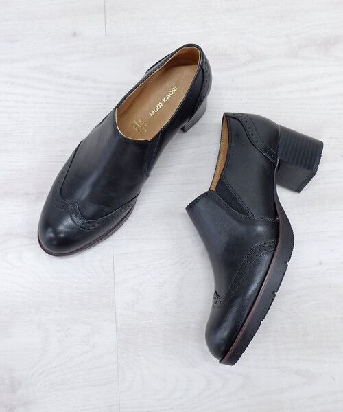 MODE KAORI / モードカオリ パンプス | 【本革】 ウィングチップサイドゴアブーティ 21514 | 詳細14