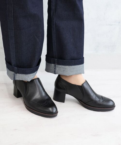 MODE KAORI / モードカオリ パンプス | 【本革】 ウィングチップサイドゴアブーティ 21514 | 詳細15