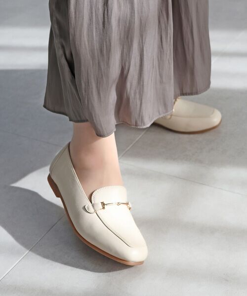 MODE KAORI / モードカオリ フラットシューズ | 【本革】 スクエアビットローファー 6710 | 詳細5