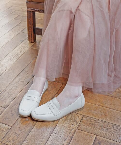 MODE KAORI / モードカオリ フラットシューズ | 【本革】 スクエアコインローファー 6711 | 詳細7