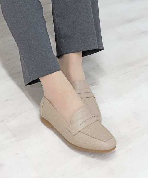 MODE KAORI / モードカオリ フラットシューズ | 【本革】 スクエアコインローファー 6711 | 詳細15