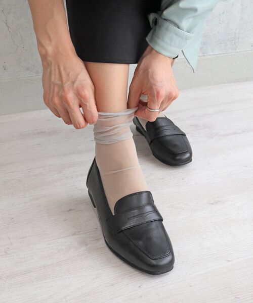 MODE KAORI / モードカオリ フラットシューズ | 【本革】 スクエアコインローファー 6711 | 詳細25