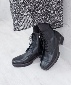 MODE KAORI / モードカオリ ブーツ（ショート丈） | 【本革】 【撥水 防滑 断熱】トラックソールレースアップブーツ 21459 