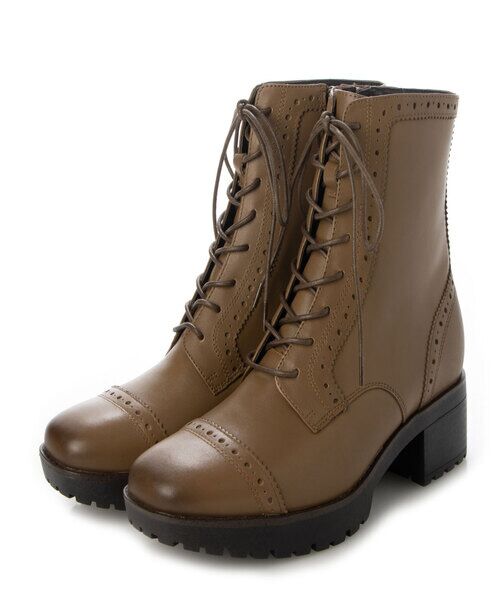 MODE KAORI / モードカオリ ブーツ（ショート丈） | 【本革】 【撥水 防滑 断熱】トラックソールレースアップブーツ 21459  | 詳細1