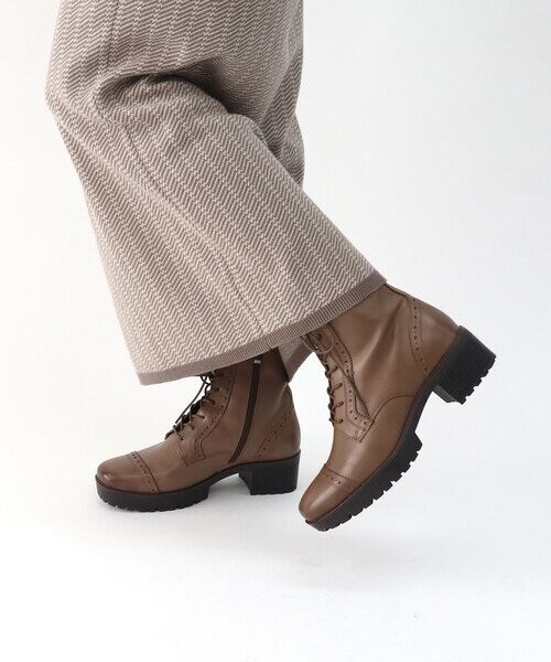 MODE KAORI / モードカオリ ブーツ（ショート丈） | 【本革】 【撥水 防滑 断熱】トラックソールレースアップブーツ 21459  | 詳細7