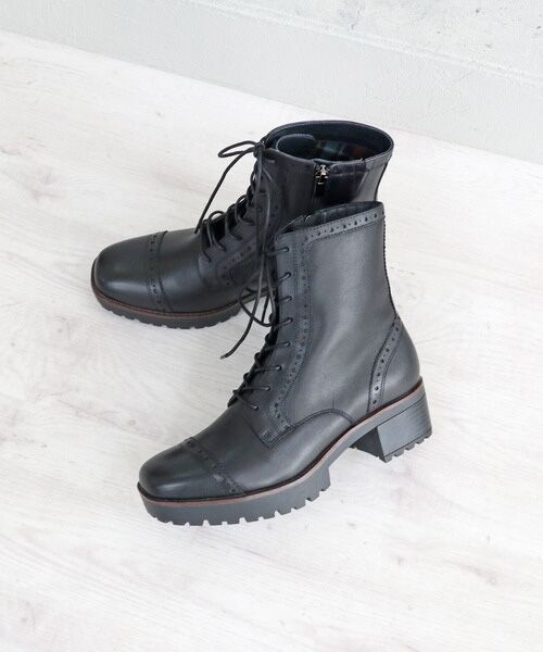 MODE KAORI / モードカオリ ブーツ（ショート丈） | 【本革】 【撥水 防滑 断熱】トラックソールレースアップブーツ 21459  | 詳細20