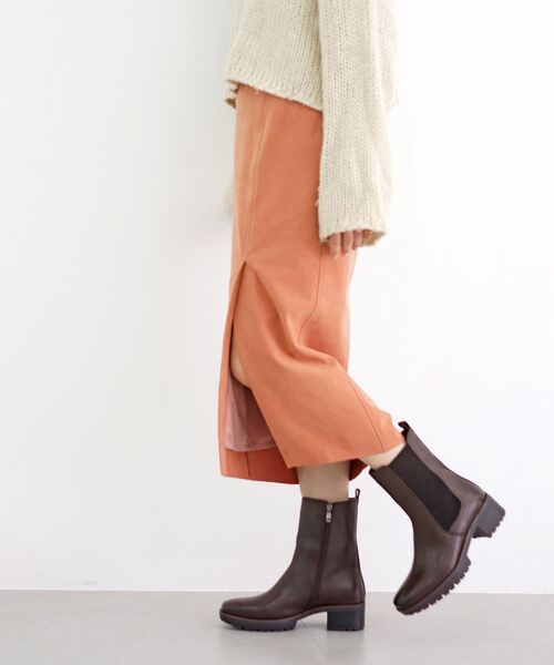 MODE KAORI / モードカオリ ブーツ（ショート丈） | 【本革】 【撥水 防滑 断熱】トラックソールチェルシーブーツ 21461  | 詳細7