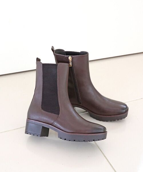 MODE KAORI / モードカオリ ブーツ（ショート丈） | 【本革】 【撥水 防滑 断熱】トラックソールチェルシーブーツ 21461  | 詳細13