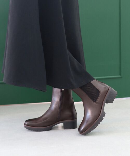 MODE KAORI / モードカオリ ブーツ（ショート丈） | 【本革】 【撥水 防滑 断熱】トラックソールチェルシーブーツ 21461  | 詳細14