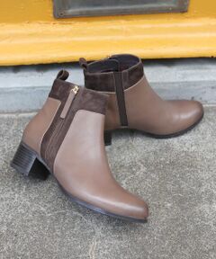 MODE KAORI / モードカオリ ブーツ（ショート丈） | 【本革】 【防滑 断熱】サイドファスナーコンビブーツ 21492 