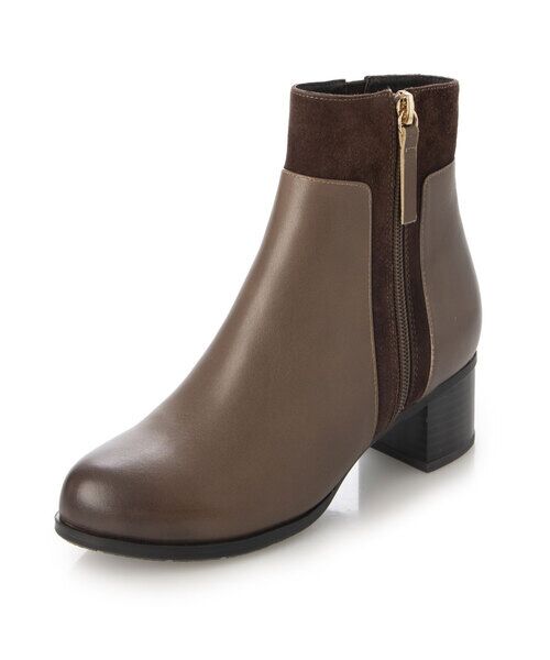 MODE KAORI / モードカオリ ブーツ（ショート丈） | 【本革】 【防滑 断熱】サイドファスナーコンビブーツ 21492  | 詳細1