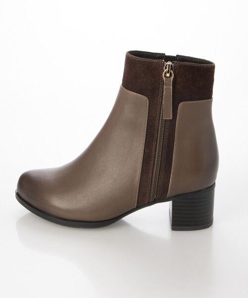 MODE KAORI / モードカオリ ブーツ（ショート丈） | 【本革】 【防滑 断熱】サイドファスナーコンビブーツ 21492  | 詳細2
