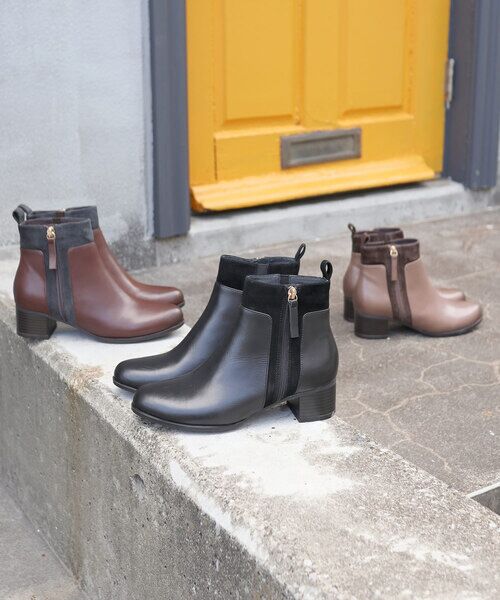 MODE KAORI / モードカオリ ブーツ（ショート丈） | 【本革】 【防滑 断熱】サイドファスナーコンビブーツ 21492  | 詳細20
