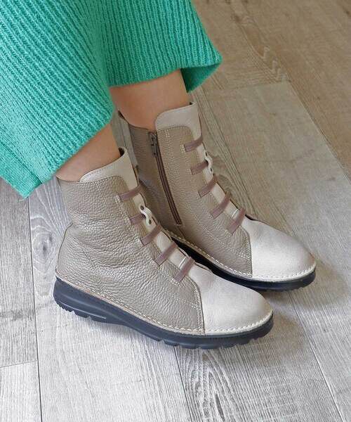 MODE KAORI / モードカオリ ブーツ(ショート丈) | 【本革】【4E】撥水ゴムレースアップブーツ 6128 | 詳細6