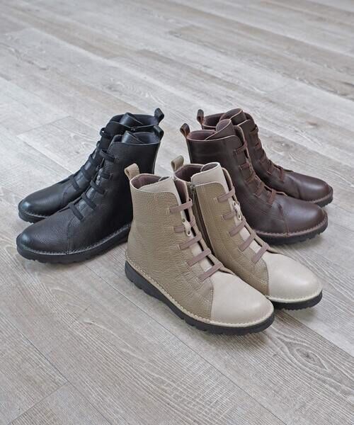 MODE KAORI / モードカオリ ブーツ(ショート丈) | 【本革】【4E】撥水ゴムレースアップブーツ 6128 | 詳細21
