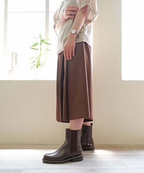 MODE KAORI / モードカオリ ブーツ（ショート丈） | 【本革】【3E】サイドゴアミドルブーツ 6713  | 詳細12