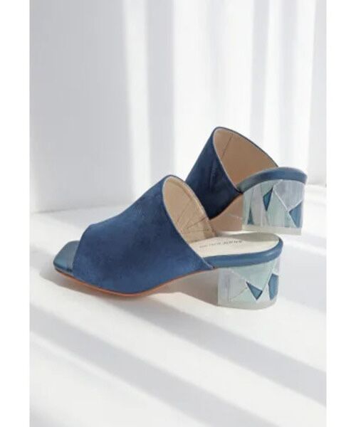 MODE KAORI / モードカオリ サンダル | ステンドグラスヒールカバードサンダル 21521(ブルースエード)