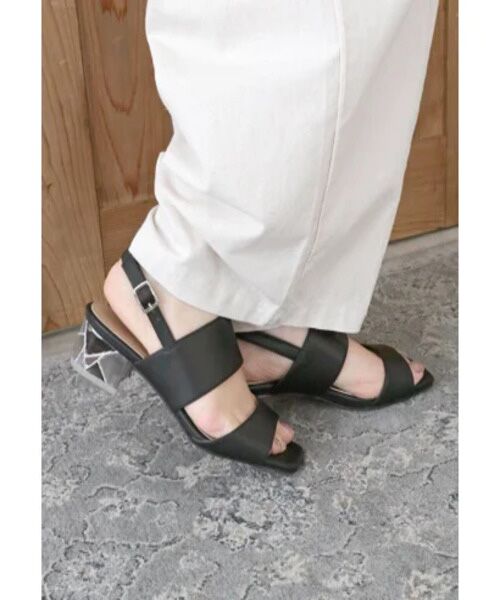 MODE KAORI / モードカオリ サンダル | ステンドグラスヒールサンダル 21523(ブラック)