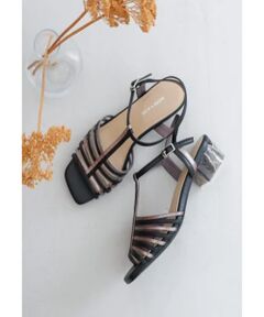 MODE KAORI / モードカオリ サンダル | ステンドグラスヒールTストラップサンダル 21524