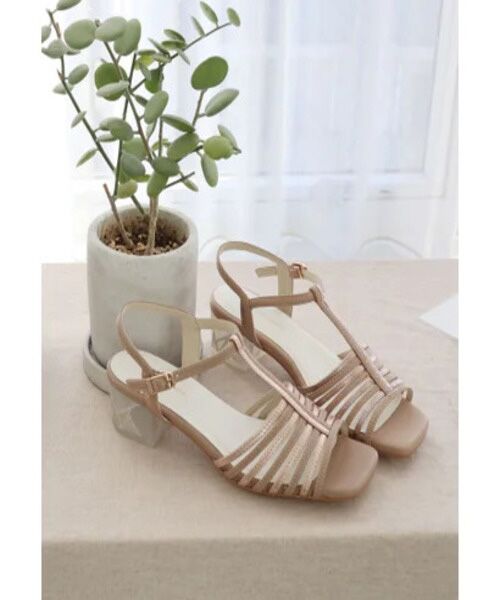 MODE KAORI / モードカオリ サンダル | ステンドグラスヒールTストラップサンダル 21524 | 詳細12