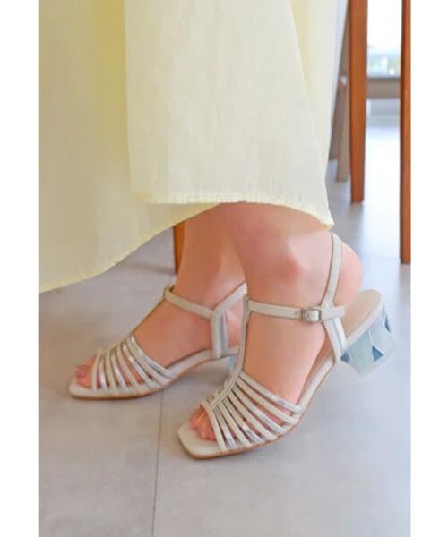 MODE KAORI / モードカオリ サンダル | ステンドグラスヒールTストラップサンダル 21524 | 詳細19