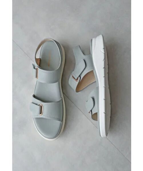 MODE KAORI / モードカオリ サンダル | ダブルベルクロスポーツサンダル 21527(ライトブルー)