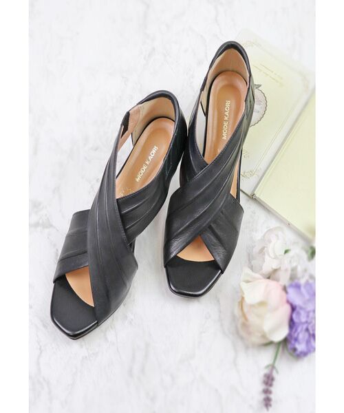 MODE KAORI / モードカオリ サンダル | 【本革】 サンダル 35632（ブラック）