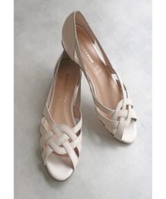 【本革】 メッシュフラットシューズ 35747