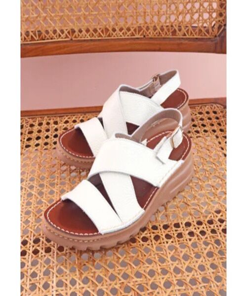 MODE KAORI / モードカオリ サンダル | 【本革】 撥水クロスバンドサンダル 6137 | 詳細5