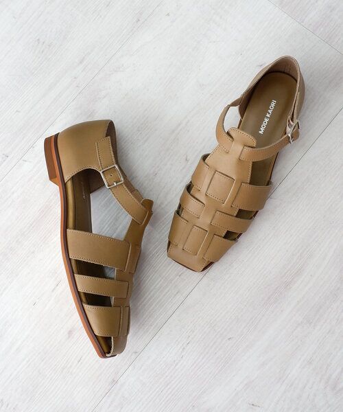 MODE KAORI / モードカオリ サンダル | 【本革】 グルカサンダル 6281（グレージュ）