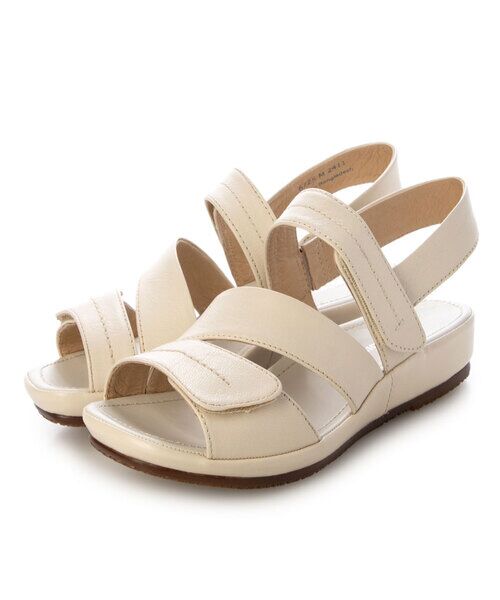 MODE KAORI / モードカオリ サンダル | 【本革】 マジックテーププラットサンダル 6725 | 詳細1