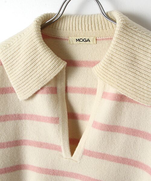 MOGA / モガ ニット・セーター | Lambs Woolボーダープルオーバーニット | 詳細6