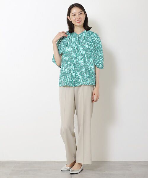 MOGA / モガ シャツ・ブラウス | ストーンジオメトリックptバンドカラーブラウス | 詳細5