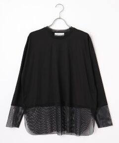 feerique 　メッシュドッキングカットソー