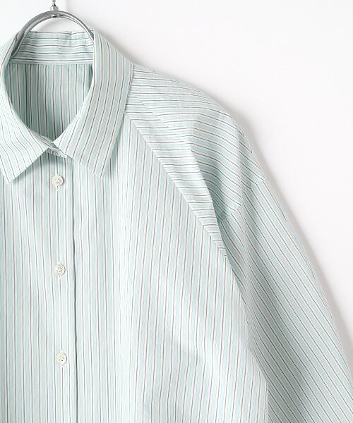 MOGA / モガ シャツ・ブラウス | エアリーコットンストライプデザインシャツ | 詳細2