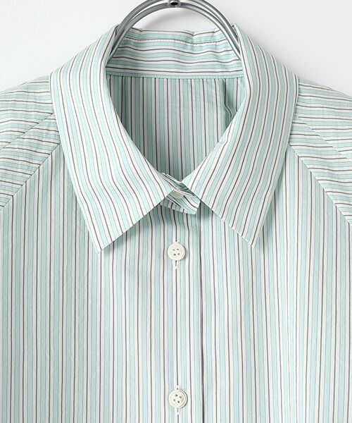 MOGA / モガ シャツ・ブラウス | エアリーコットンストライプデザインシャツ | 詳細4