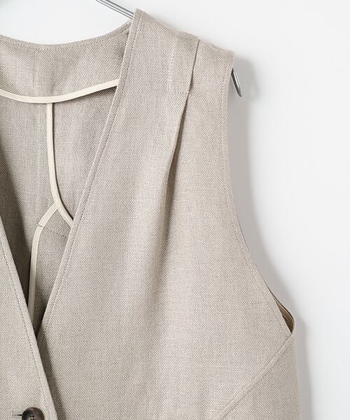 MOGA / モガ その他アウター | リネンオックスジレ | 詳細3