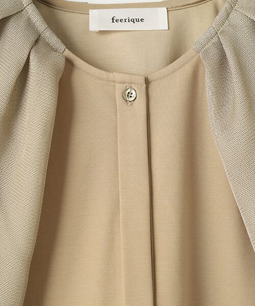 MOGA / モガ シャツ・ブラウス | feerique メッシュ×ジャージドッキングブラウス | 詳細6