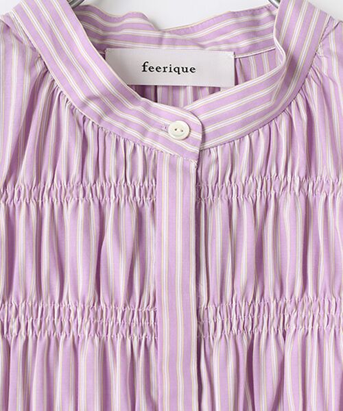 MOGA / モガ シャツ・ブラウス | feerique タイプライターストライプシャーリングブラウス | 詳細5