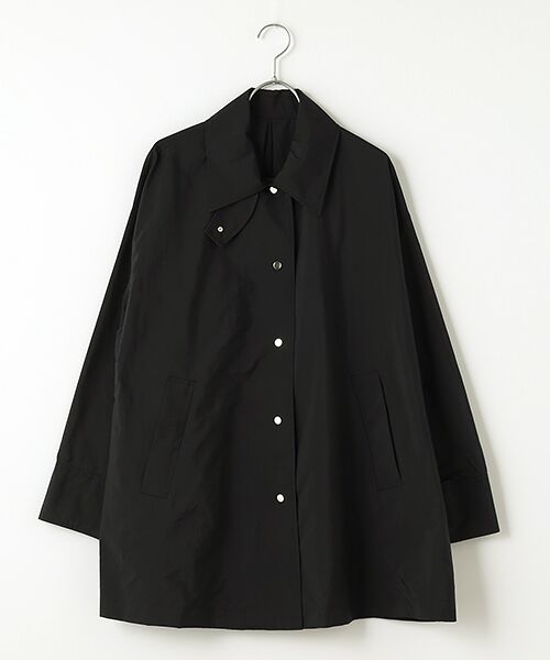 MOGA/モガ feerique シルキータフタバルカラーコート ブラック 2 MOGA/モガ feerique シルキータフタバルカラーコート ブラック 2