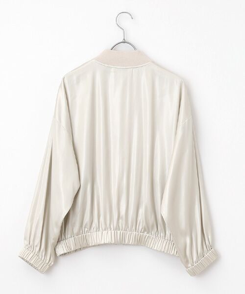 MOGA / モガ ブルゾン | スタイリスト戸野塚かおるコラボ ネイルヴィンテージサテンショートブルゾン | 詳細1